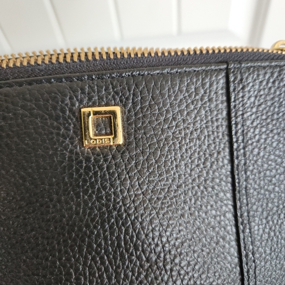 Lodis black leather wristlet purse - Picture 6 of 6